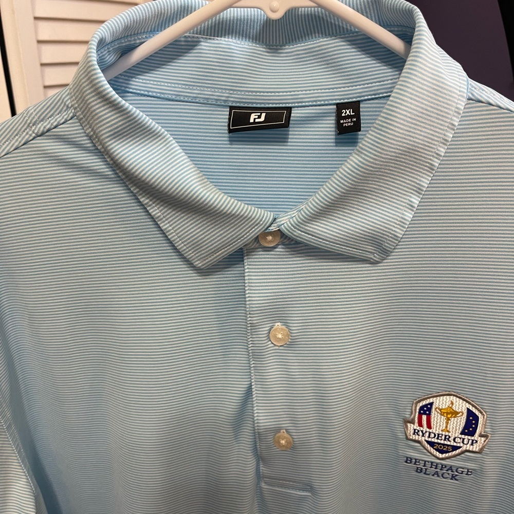 FootJoy Blue Performance Polo Shirt for Golf